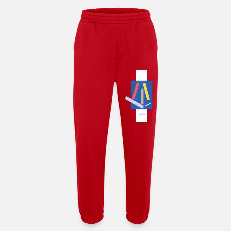 Abstrakte Farbblöcke Kunst Druckdesign - Heavyweight Jogginghose - made by SPREAD - Rot
