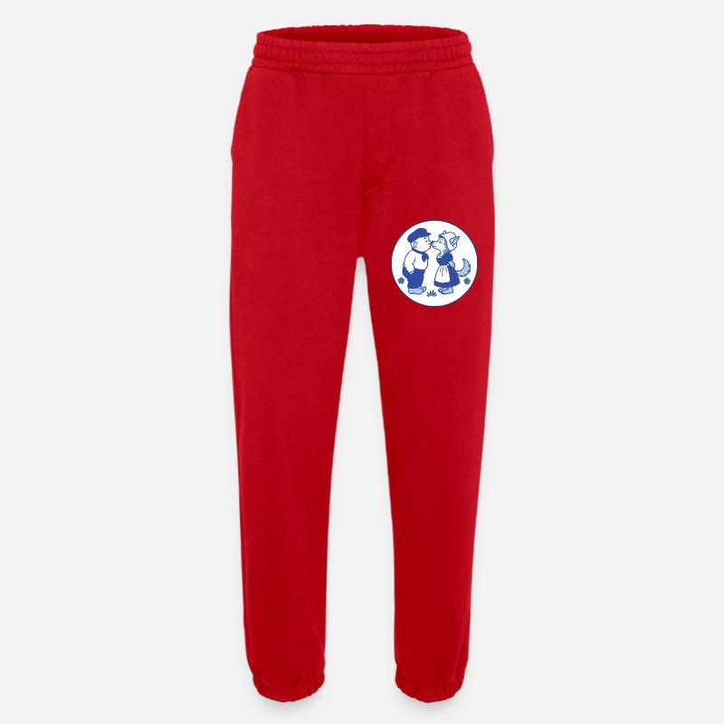 Delfter blauer Bauer Küsten Wolf - Heavyweight Jogginghose - made by SPREAD  - Rot