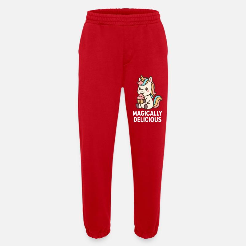 Süßer Einhorn-Kuchen Motiv - Heavyweight Jogginghose - made by SPREAD  - Rot