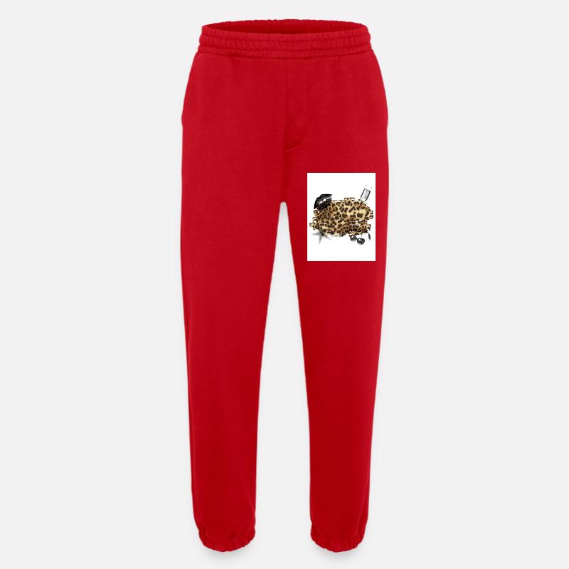Leopard - Heavyweight Jogginghose - made by SPREAD  - Rot