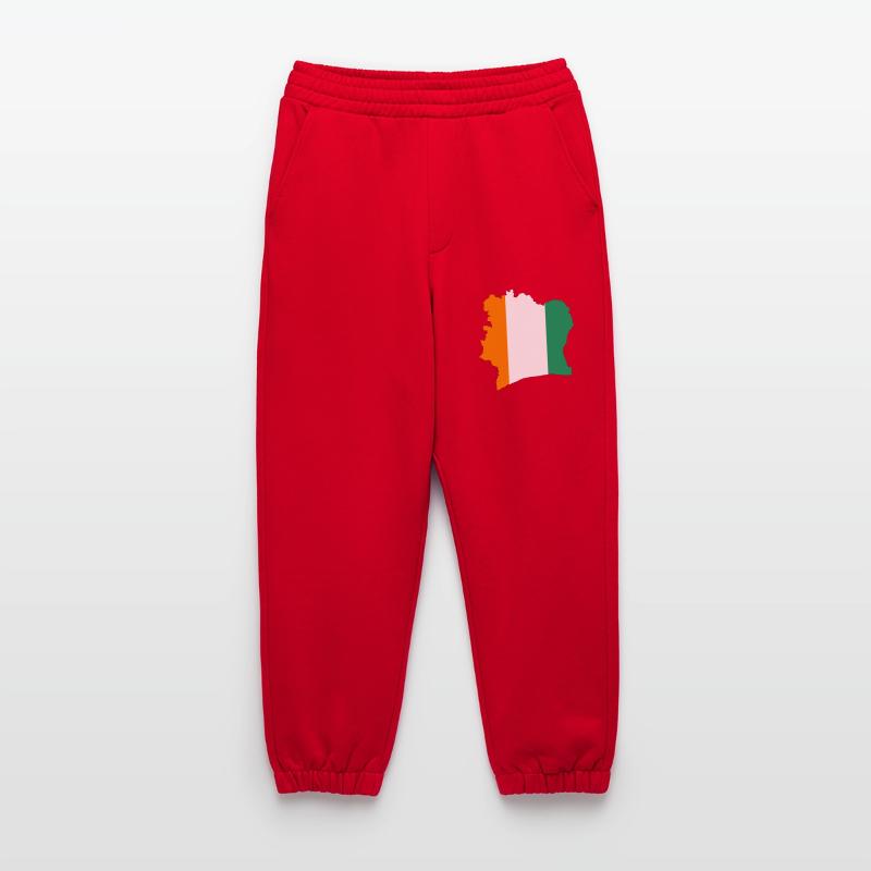 Stylized tricolor ivory coast map Heavyweight Jogging Pants - made by SPREAD 