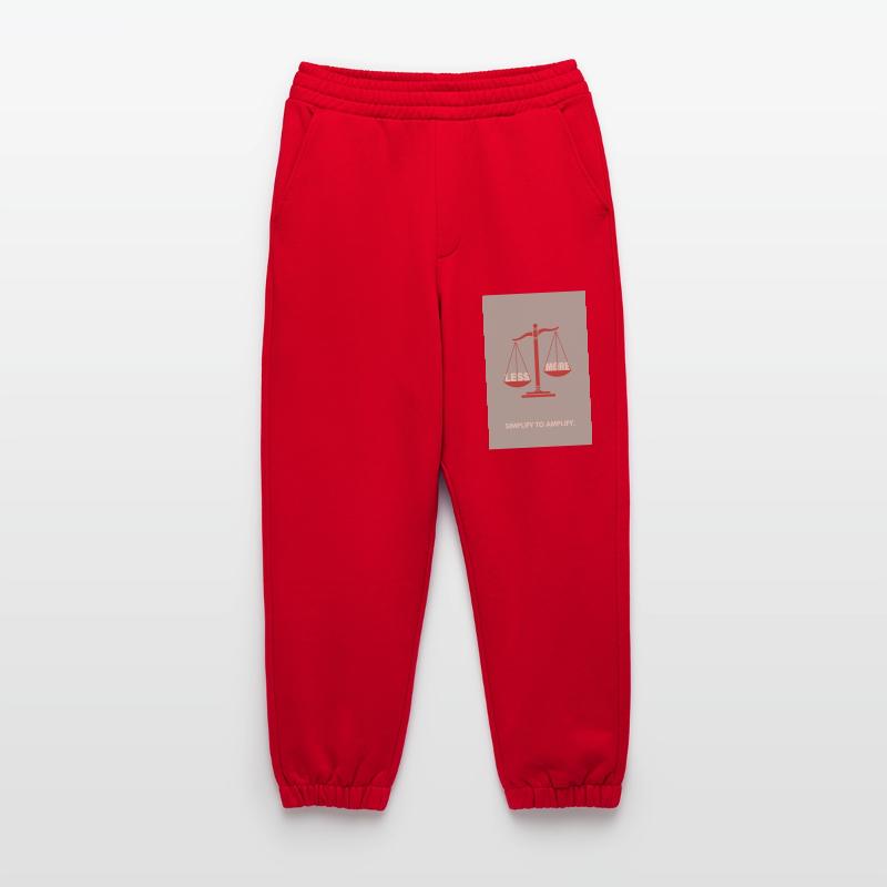 Moins, c’est plus - Conception d’affiche d’équilibre Pantalon de jogging bio épais fabriqué en UE