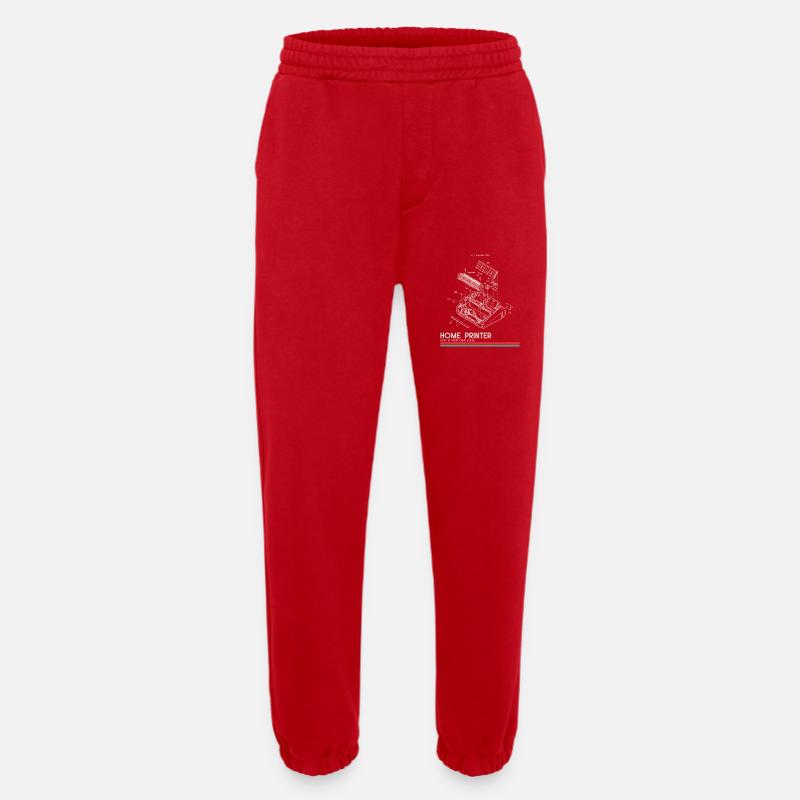 Home Printing Blueprint DIY Printer - Heavyweight Jogging Pants - made by SPREAD  - red