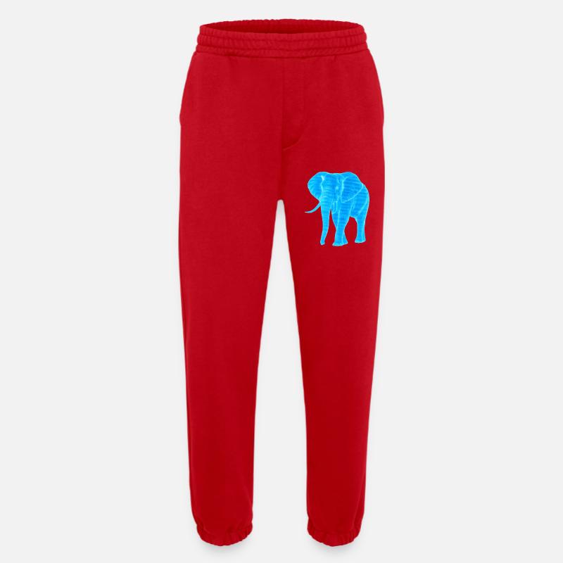 Neon Elefant Linienkunst - Heavyweight Jogginghose - made by SPREAD - Rot