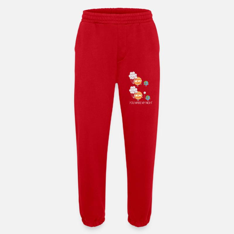 Astronomie Mond Erde Jupiter Astronom - Heavyweight Jogginghose - made by SPREAD - Rot