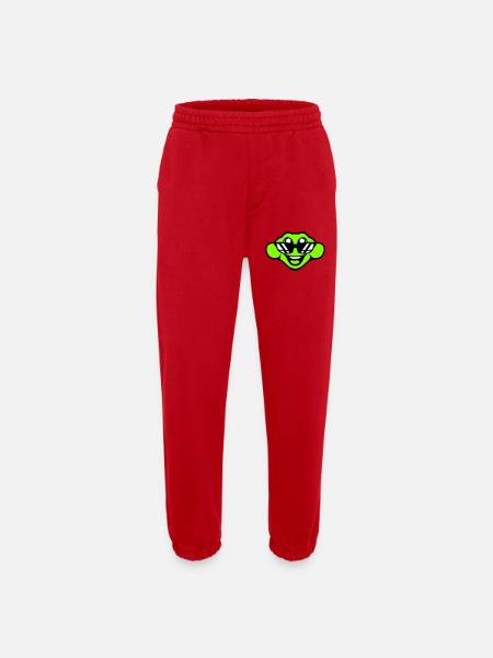 frog toad cool sunglasses laughing happy cute - Heavyweight Jogging Pants - made by SPREAD  - red