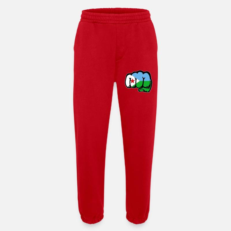 Dschibuti Flagge Faust - Heavyweight Jogginghose - made by SPREAD  - Rot
