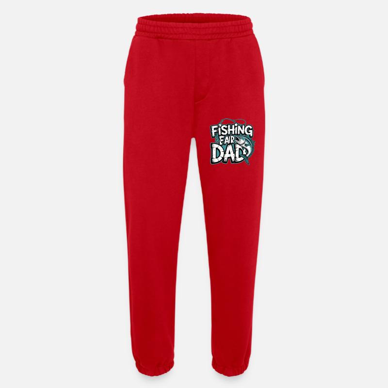 Fischfang Papa Comic Tee - Heavyweight Jogginghose - made by SPREAD - Rot