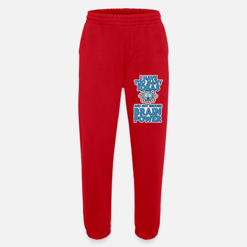 Brain Power Comic Shirt Gift - Heavyweight Jogging Pants - made by SPREAD  - red