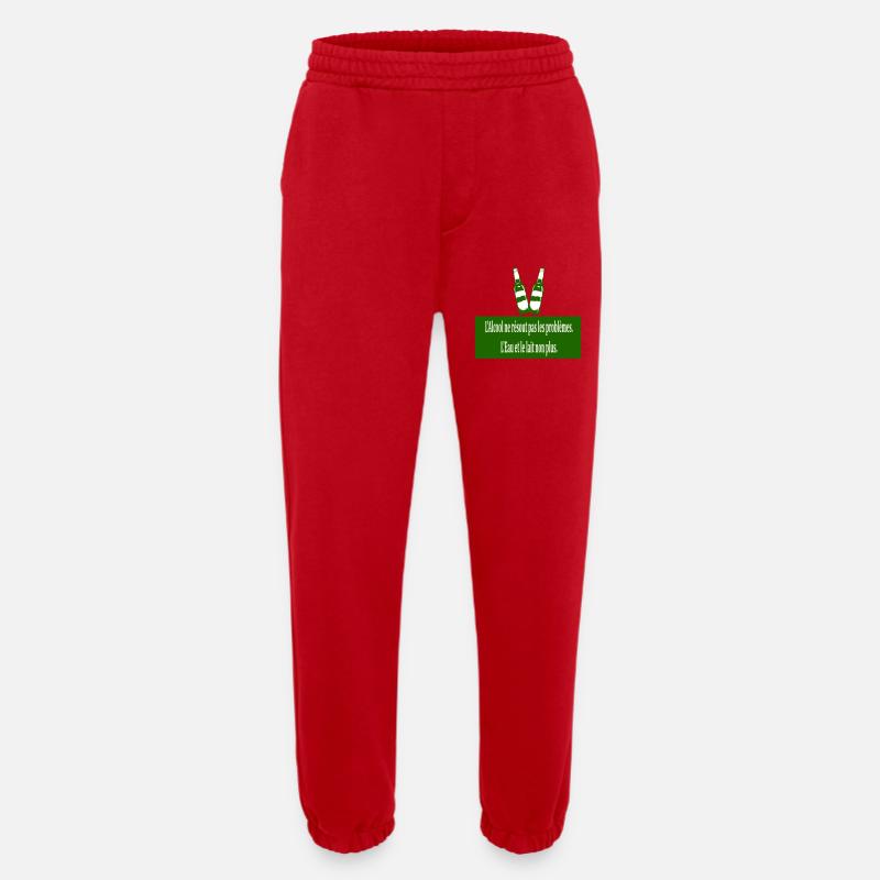 Cool doesn't solve problems - Heavyweight Jogging Pants - made by SPREAD  - red