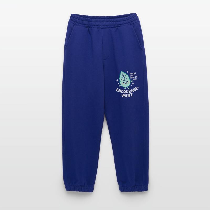 Encourage-Mint Cute Pep Talk Leaf Pun Heavyweight Jogging Pants - made by SPREAD 