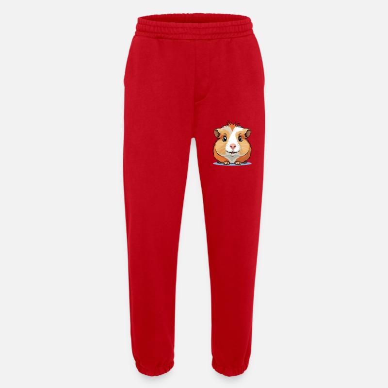 Lively hamster friend - Heavyweight Jogging Pants - made by SPREAD  - red