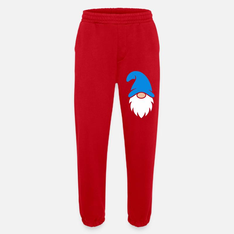 Azurblauer Gnom bärtiges Symbol - Heavyweight Jogginghose - made by SPREAD  - Rot