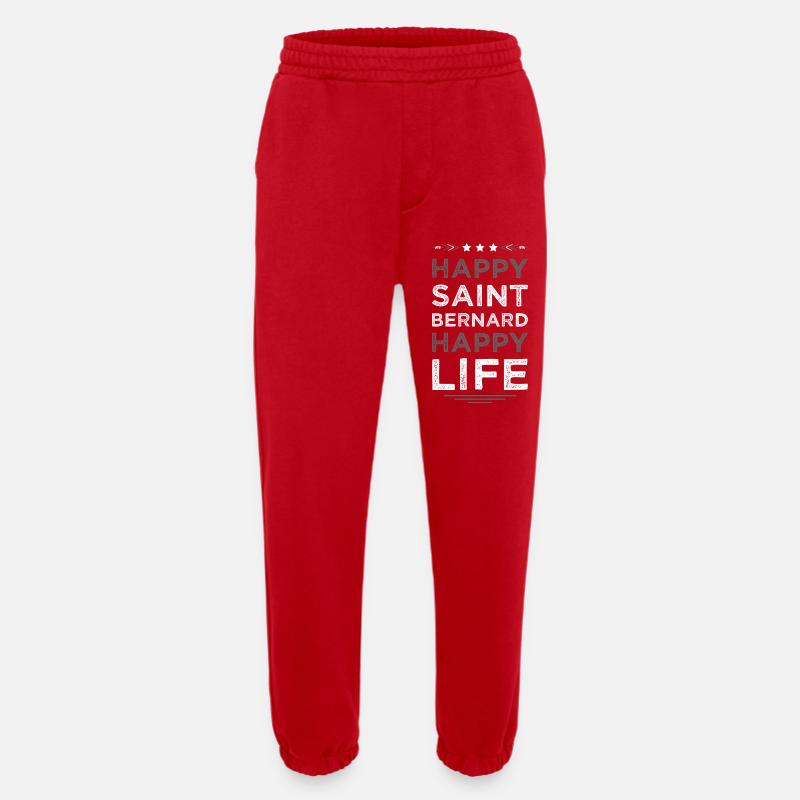 Glückliches Saint Bernard Leben - Heavyweight Jogginghose - made by SPREAD  - Rot