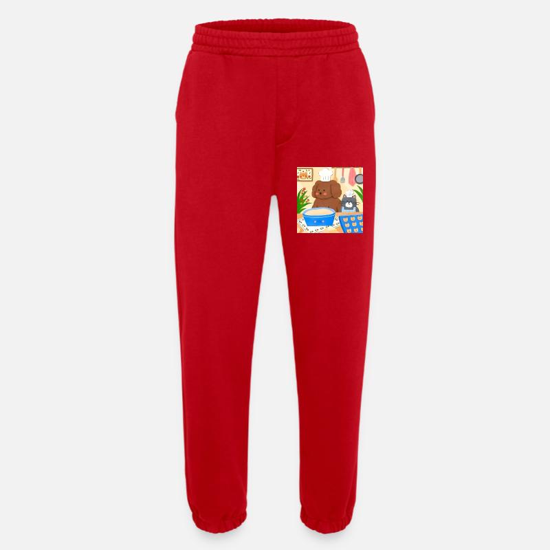 Niedliche Bäcker Illustration - Heavyweight Jogginghose - made by SPREAD  - Rot