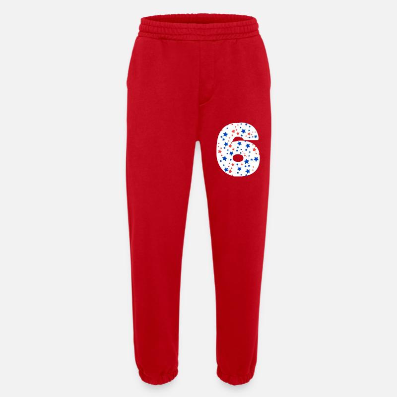 Nummer 6  - Heavyweight Jogginghose - made by SPREAD  - Rot