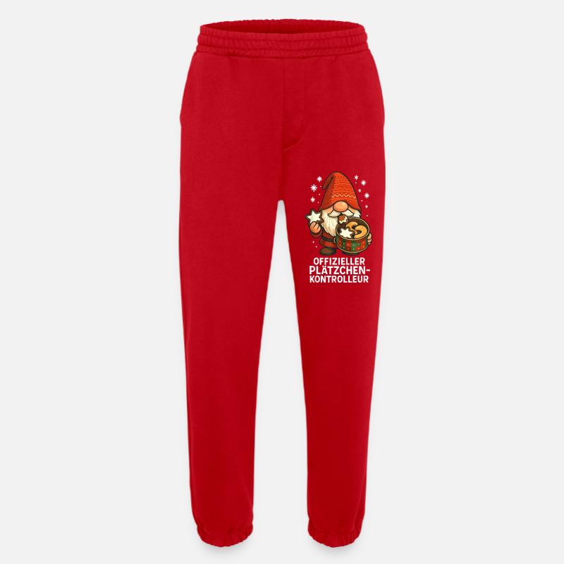 Official cookie inspector - Heavyweight Jogging Pants - made by SPREAD  - red