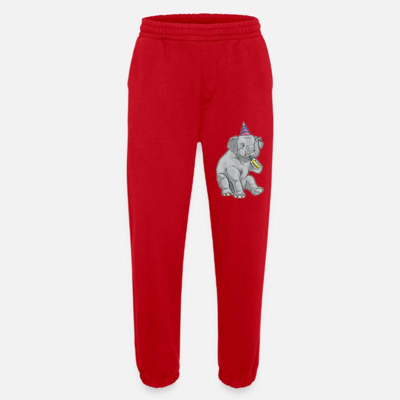 Elephant Birthday Toad - Heavyweight Jogging Pants - made by SPREAD  - red