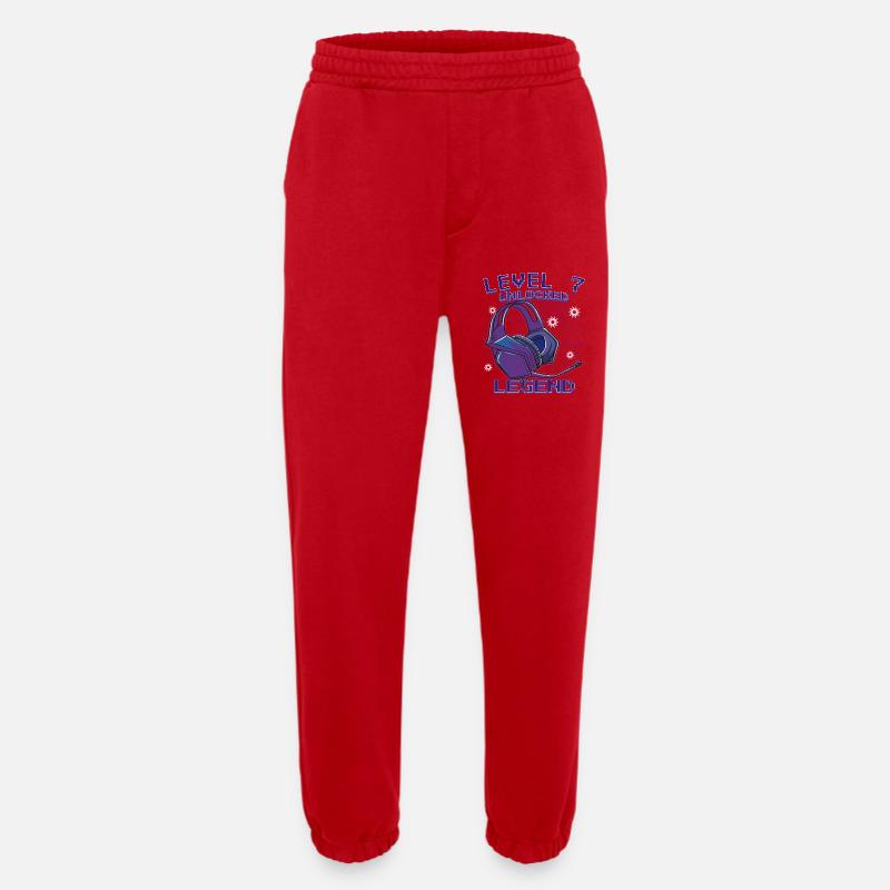 Level Unlocked Kopfhörer Neon - Heavyweight Jogginghose - made by SPREAD  - Rot