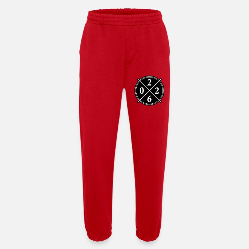 2026 Year Symbol - Heavyweight Jogging Pants - made by SPREAD  - red