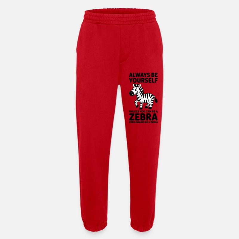 Zebra Spruch Lustiges Zebra Geschenk - Heavyweight Jogginghose - made by SPREAD  - Rot