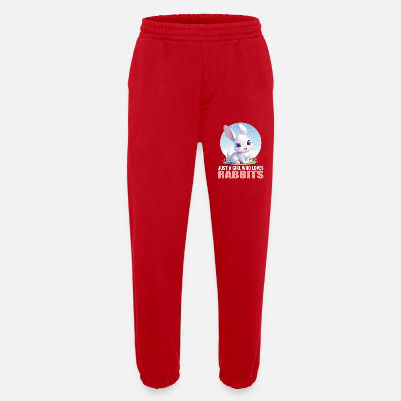 Bunny Bunny - Heavyweight Jogging Pants - made by SPREAD - red