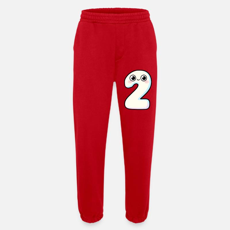 Nummer 2 Kawaii Pastel lächelt - Heavyweight Jogginghose - made by SPREAD  - Rot