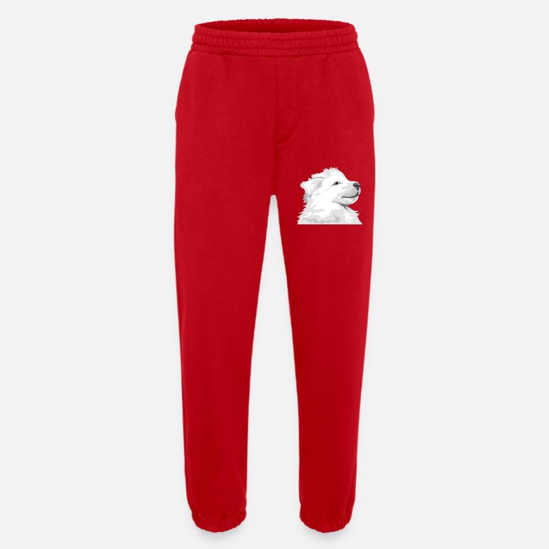 Weißer Welpe - Heavyweight Jogginghose - made by SPREAD  - Rot