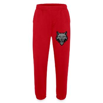 Wolf Kopf Logo - Heavyweight Jogginghose - made by SPREAD  - Rot - Vorne