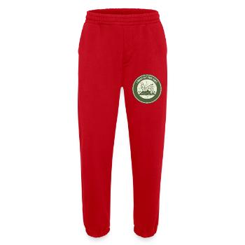 Worm compost: Independent soil - Heavyweight Jogging Pants - made by SPREAD  - red - Front