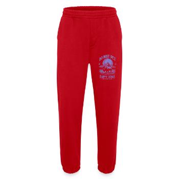 Vintage Buffalo Do Not Pet Fluffy Cows Funny Bison - Heavyweight Jogging Pants - made by SPREAD  - red - Front