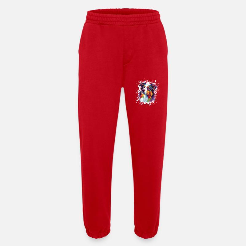 Hund Tier Kunst - Heavyweight Jogginghose - made by SPREAD  - Rot