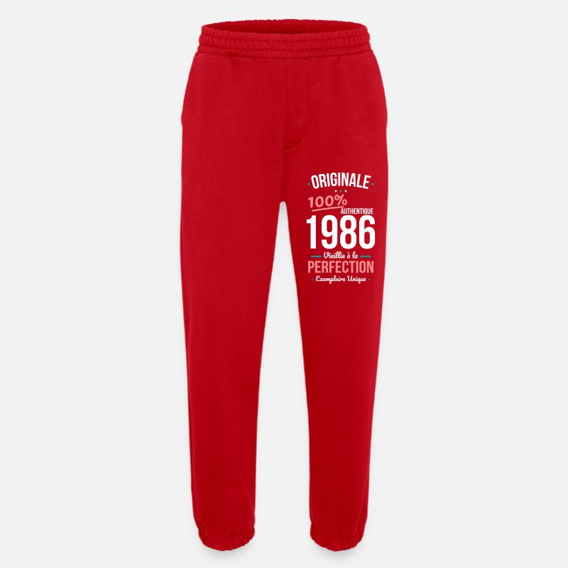 1986 – Original – Unique copy - Heavyweight Jogging Pants - made by SPREAD - red