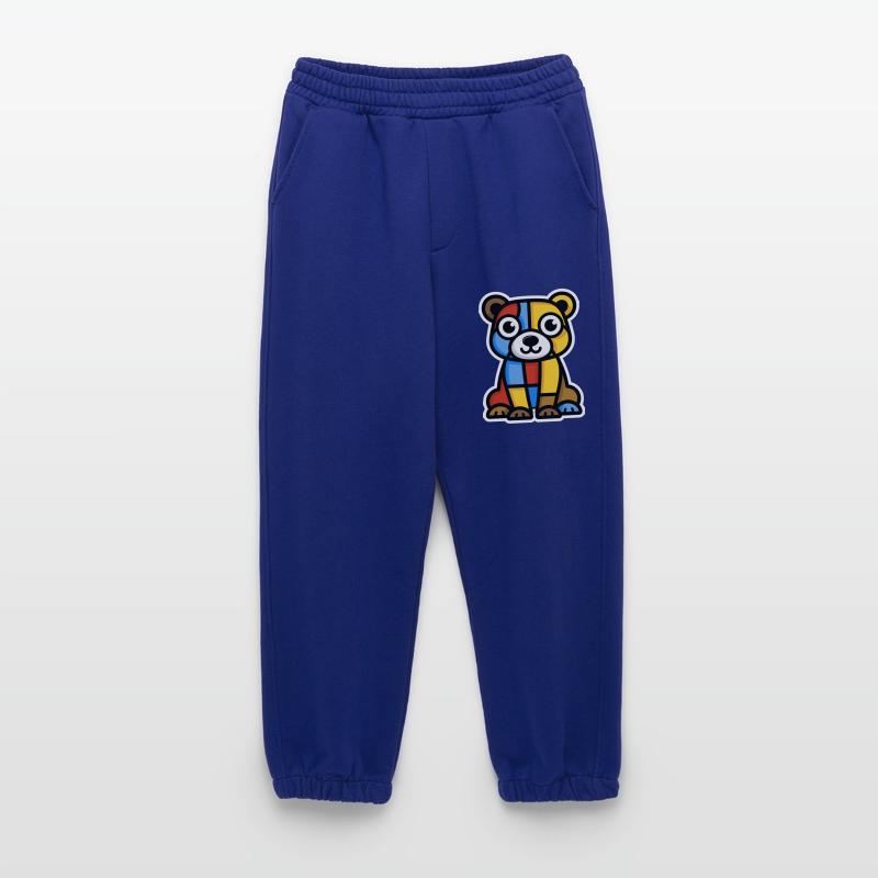 Farbenfrohe, stilisierte Darstellung eines Bären Heavyweight Jogginghose - made by SPREAD 