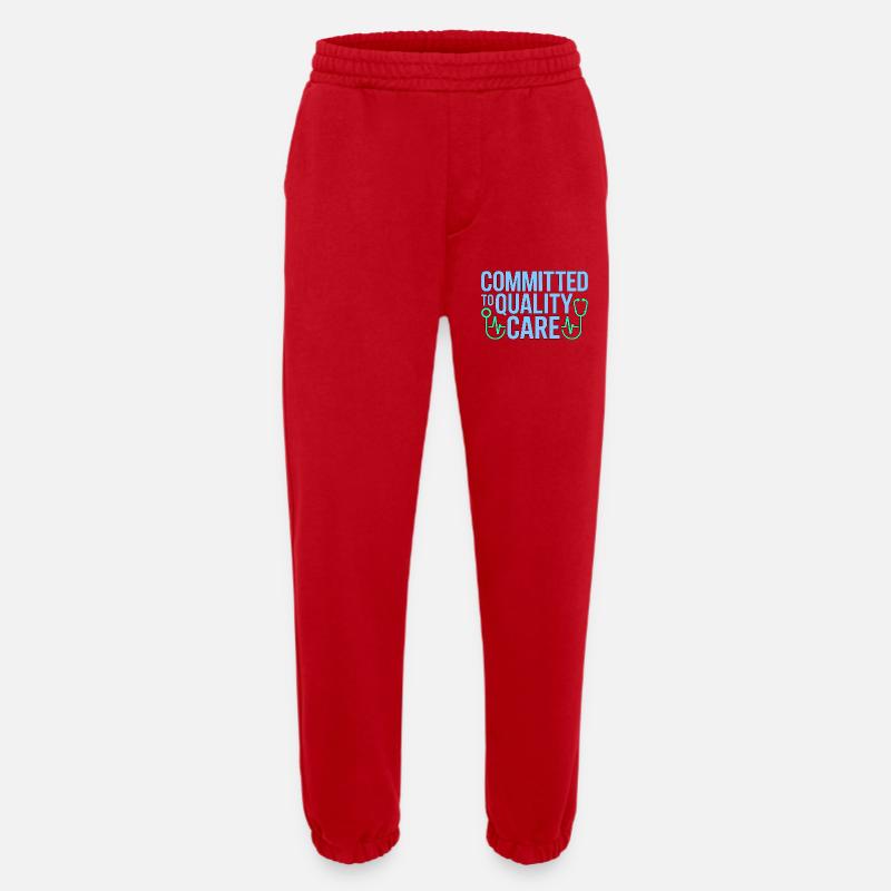 Nurse Practitioner Committed To Quality Nursing - Heavyweight Jogging Pants - made by SPREAD  - red