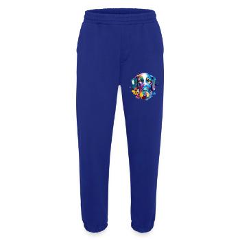 German Shorthaired Pointer GSP Colourful Dog Art - Heavyweight Jogging Pants - made by SPREAD  - Iconic Blue - Front
