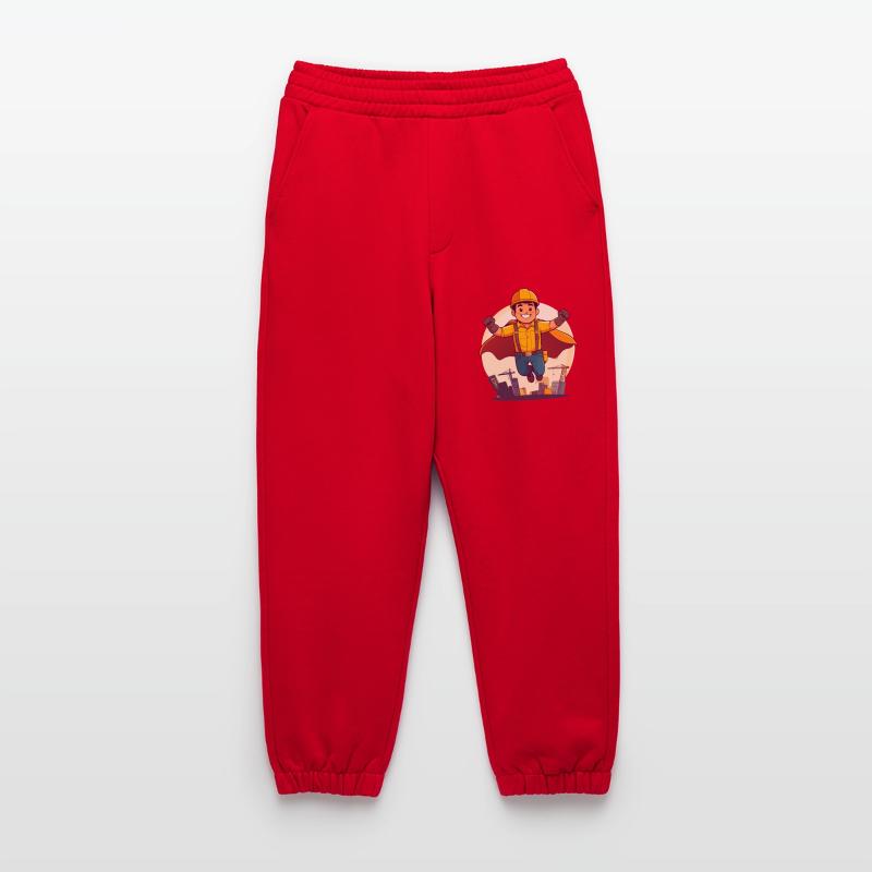 Construction Hero Superhero Construction Worker Construction Site Hero Heavyweight Jogging Pants - made by SPREAD 
