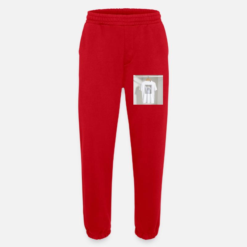 Framed Reflection Tee - Heavyweight Jogging Pants - made by SPREAD  - red