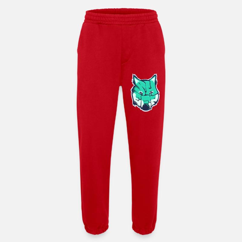 Wolf-Schaf, ein gezogenes Wort - Heavyweight Jogginghose - made by SPREAD  - Rot