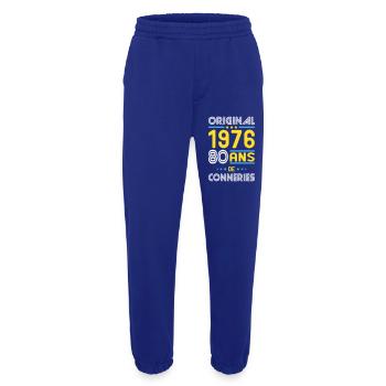 Original – 1976 – 50 years of - Heavyweight Jogging Pants - made by SPREAD  - Iconic Blue - Front