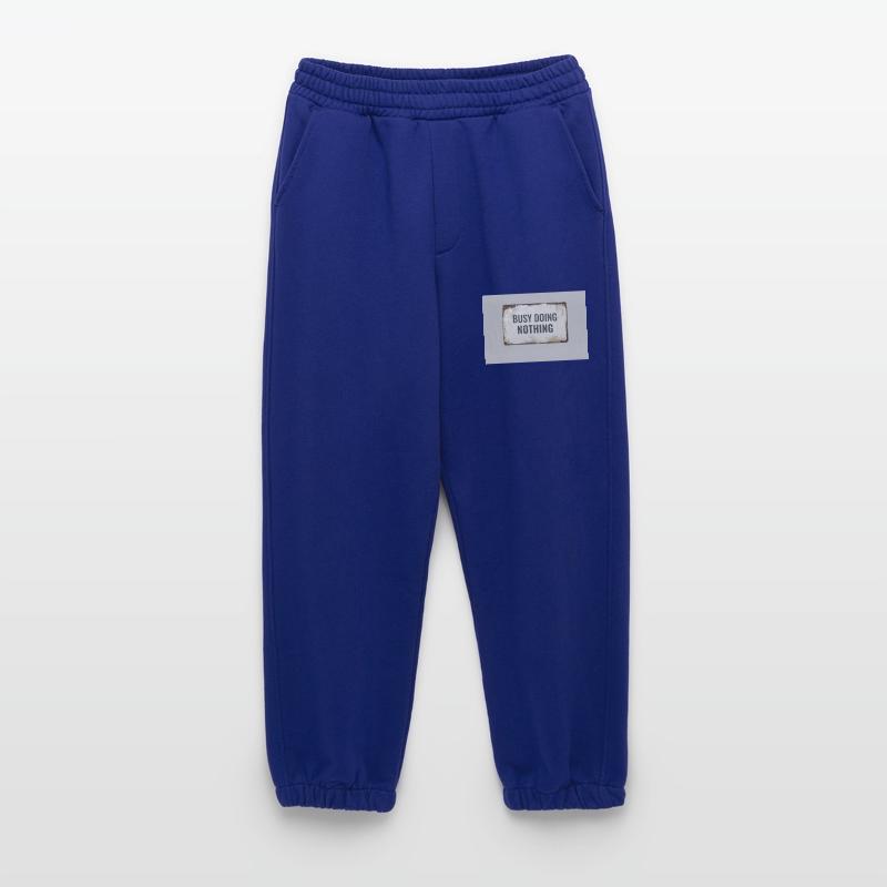Busy Doing Nothing – Ironic Statement Poster Heavyweight Jogging Pants - made by SPREAD 