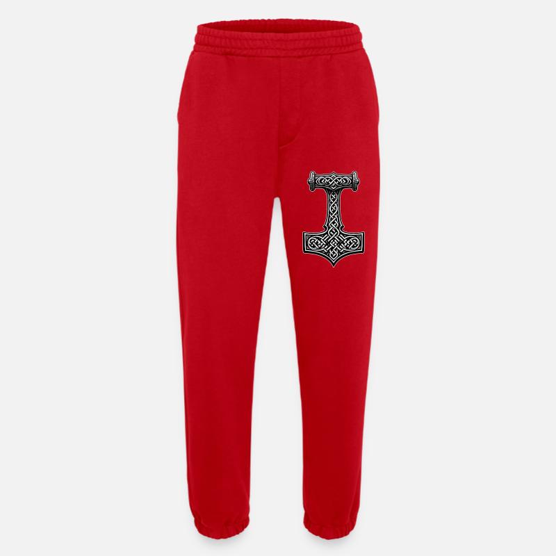 Mjölnir Wikinger Knotensymbol - Heavyweight Jogginghose - made by SPREAD  - Rot