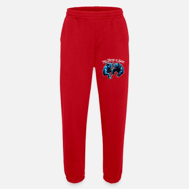 Stier vs Bär im Trend - Heavyweight Jogginghose - made by SPREAD - Rot