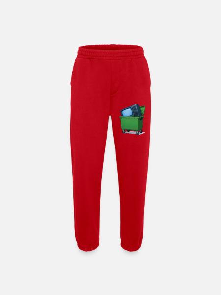 TRASH TV - geek & scifi - Heavyweight Jogging Pants - made by SPREAD - red