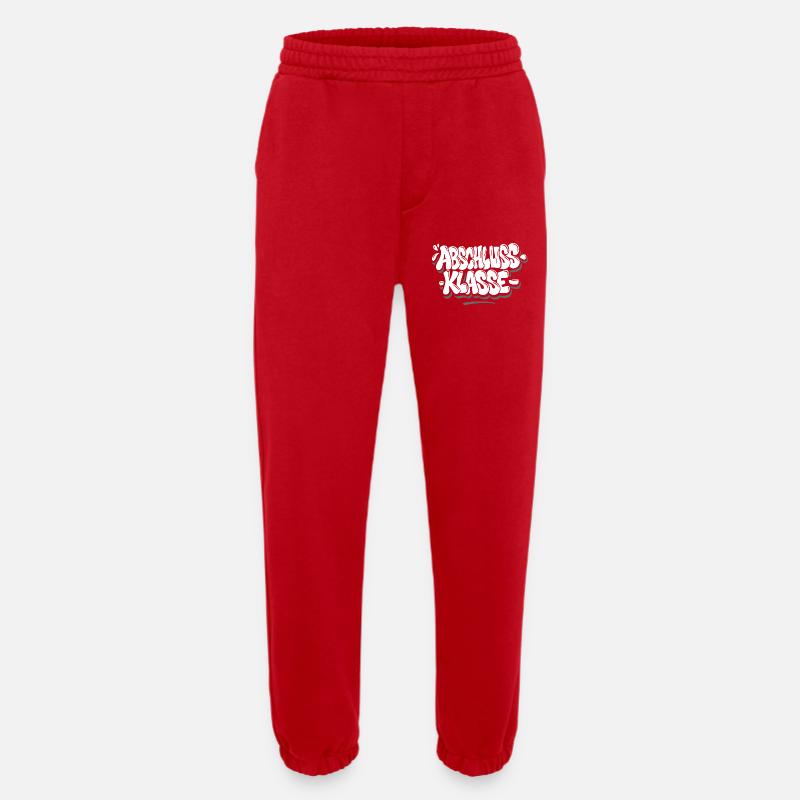 Graduating Class Graffiti - Heavyweight Jogging Pants - made by SPREAD  - red