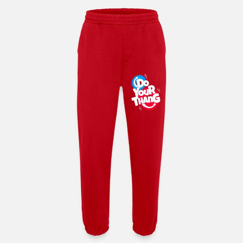 do your thang - Heavyweight Jogging Pants - made by SPREAD  - red