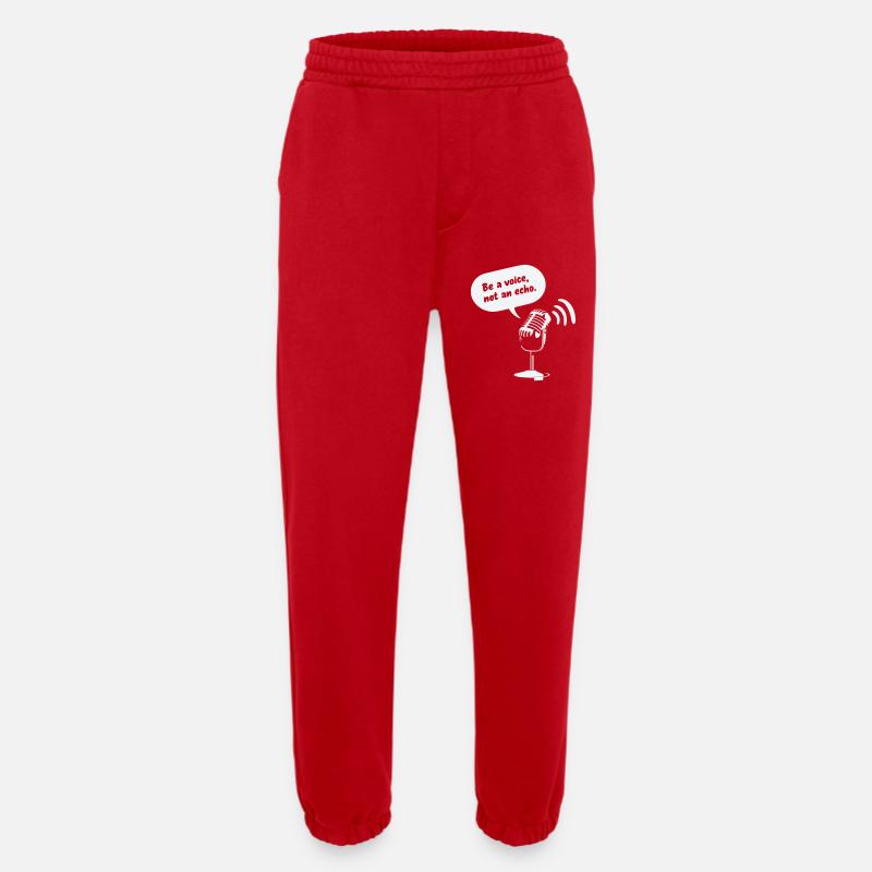 Sois une voix, pas un écho - Pantalon de jogging bio épais fabriqué en UE - rouge