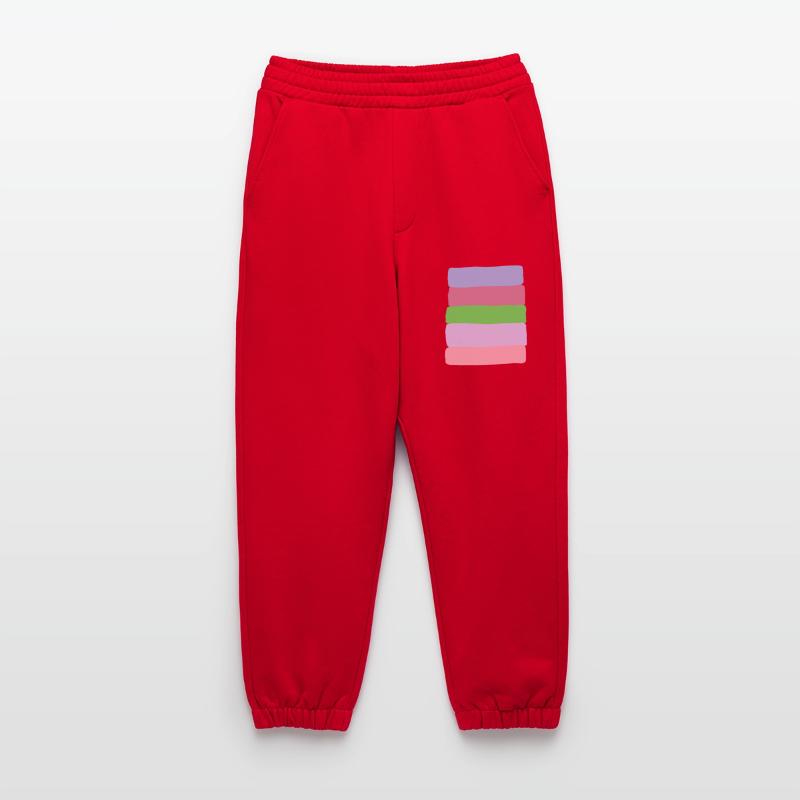 Pastel Stripe Stack Heavyweight Jogging Pants - made by SPREAD 