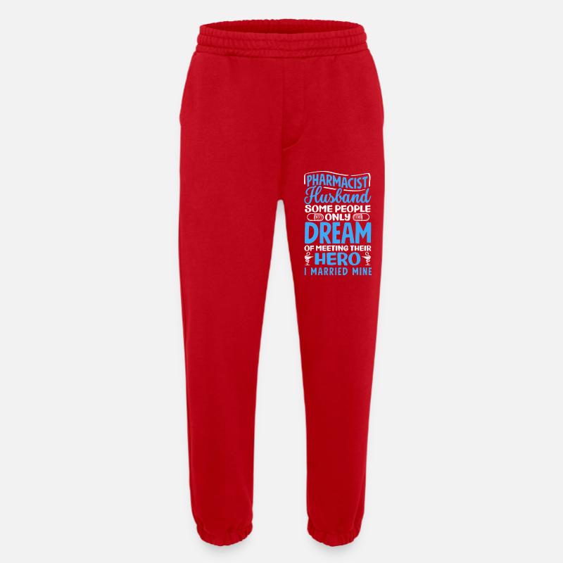 Pharmacist Husband Pharmacy Technician - Heavyweight Jogging Pants - made by SPREAD - red