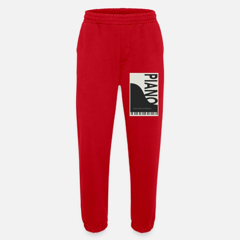 Piano – 88 Keys Endless Expression - Heavyweight Jogging Pants - made by SPREAD  - red